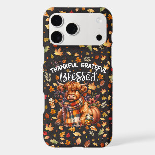 Highland Cow Autumn Plaid Scarf Pumpkin Starry