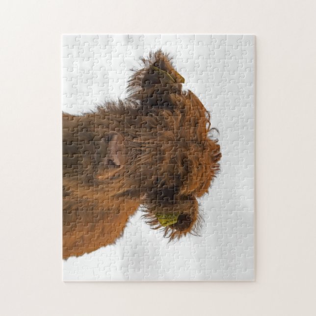 Highland cow baby puzzles (Vertical)