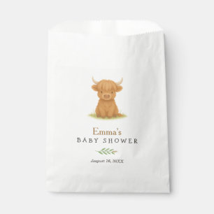 Highland Cow Baby Shower Favor Bag 