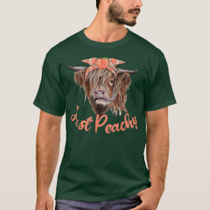 Highland Cow Bandana Just Peachy Western Country P T-Shirt