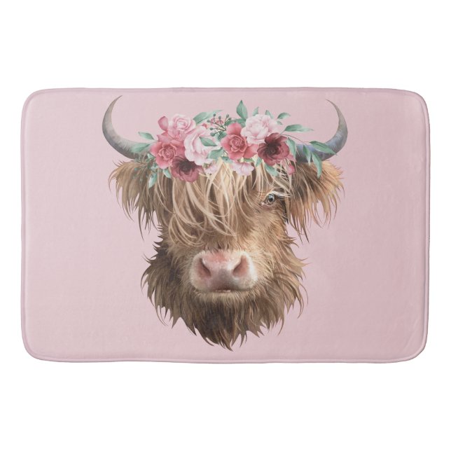 Highland Cow Bath Mat (Front)
