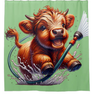 "Highland Cow Bath Time"