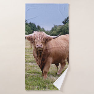 Highland Cow Bathroom Towel Set