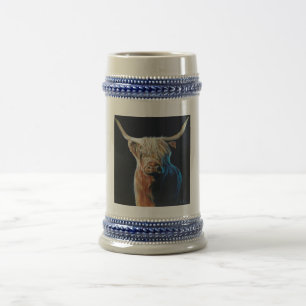 Highland cow beer stein