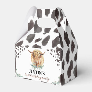 Highland Cow Birthday Favour Box