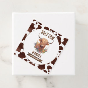 Highland Cow Birthday Favour Tags