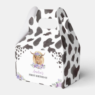 Highland Cow Birthday Party Favor Box
