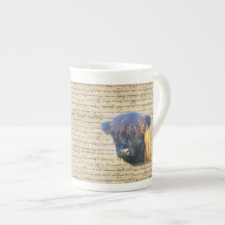 Highland cow bone china mug