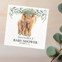  Highland Cow Calf Baby Shower Eucalyptus 