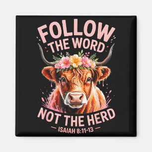 Highland Cow Christian  Magnet