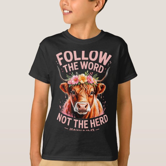 Highland Cow Christian  T-Shirt (Front)