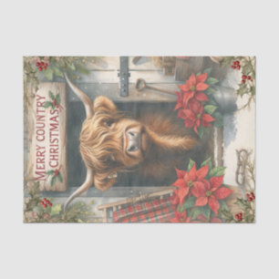 Highland Cow Christmas  Tissue Paper