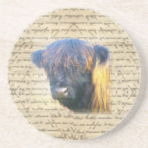 Highland cow coaster