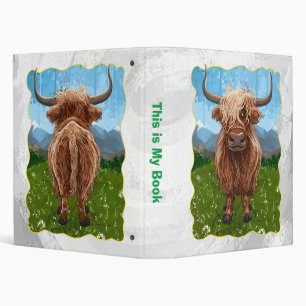 Highland Cow Coming and Going Binder
