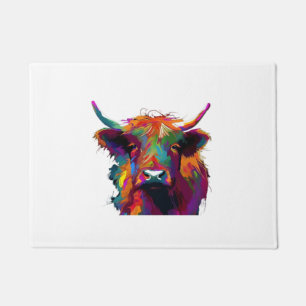 highland Cow, cow, highland cow art, cute highland Doormat