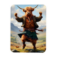 Highland Cow Dancing The Highland Fling,