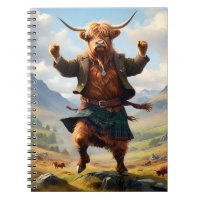 Highland Cow Dancing The Highland Fling,