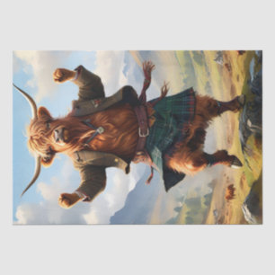 Highland Cow Dancing The Highland Fling, Tissue Paper