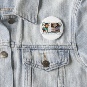 Highland Cow Dental Hygienist Graduation Photo Fra 2 Inch Round Button