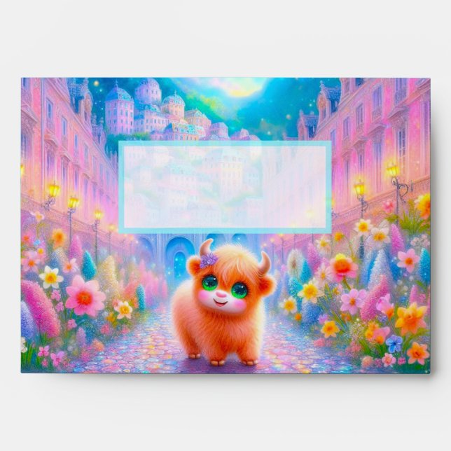 Highland Cow Dreamscape Envelopes (Front)