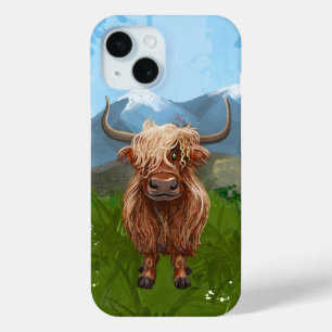 Highland Cow Electronics iPhone 15 Case