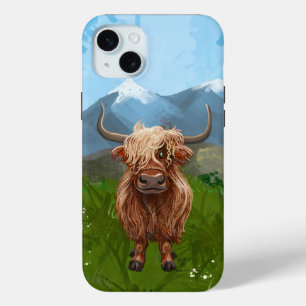 Highland Cow Electronics iPhone 15 Mini Case