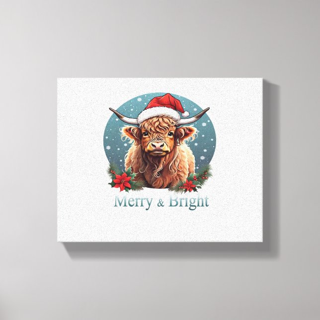 Highland Cow Essential T-Shirt Canvas Print (Front)
