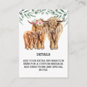 Highland Cow Eucalyptus Details Twin Insert