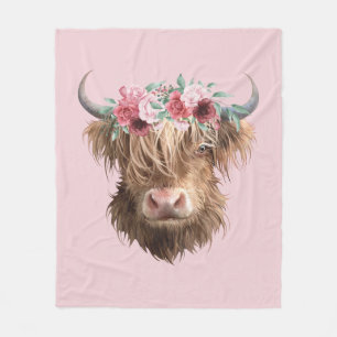 Highland Cow Fleece Blanket