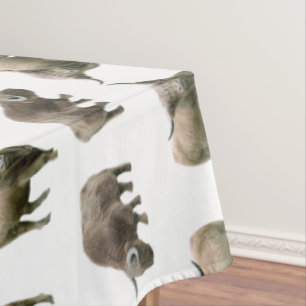 Highland Cow Frenzy Tablecloth (choose colour)