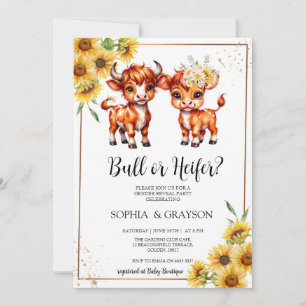 Highland Cow Genre Reveillez Invitation