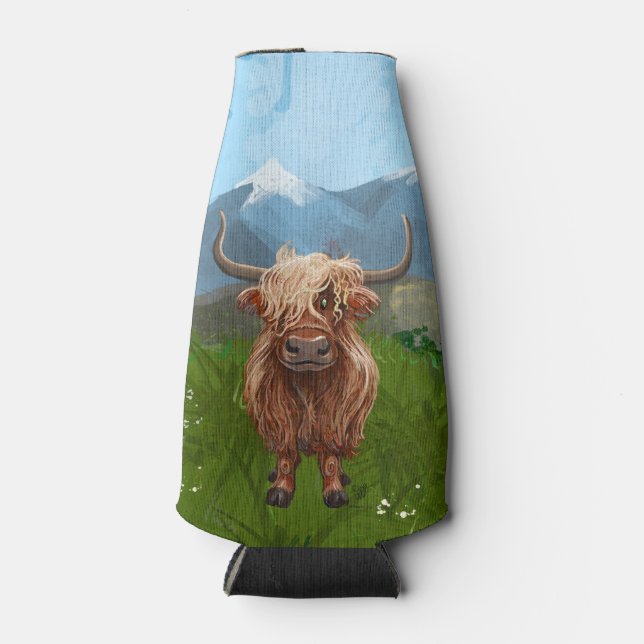 Highland Cow Gifts & Accessories Bottle Cooler (Front)
