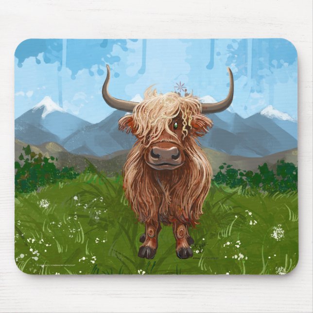 Highland Cow Gifts & Accessories Mouse Pad (Front)