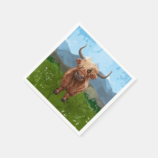 Highland Cow Gifts & Accessories Napkin (Corner)