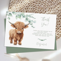 Highland Cow Greenery Farm Animals Kids Birthday