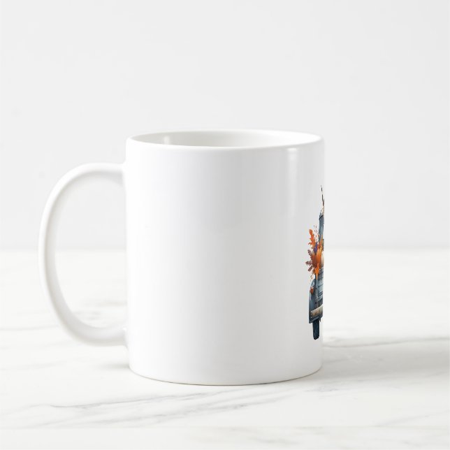 Highland Cow Halloween Fall Coffee Mug (Left)