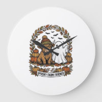 Highland Cow Halloween Ghost Pumpkin Vintage Art