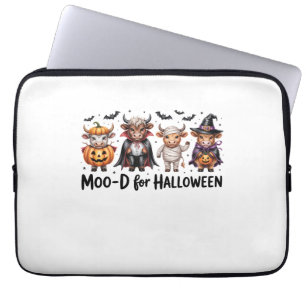 Highland Cow Halloween Spooky Season (2) Laptop Sleeve
