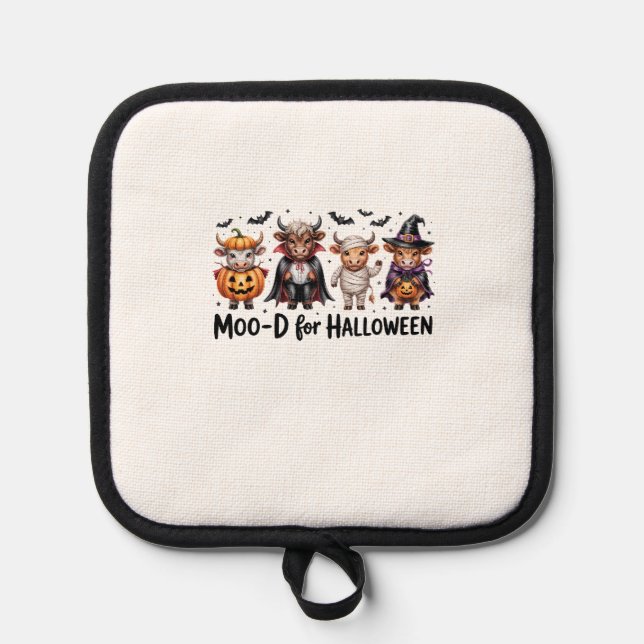 Highland Cow Halloween Spooky Season (2) Pot Holder (Front)