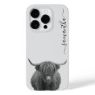 Highland Cow Handwritten 12 Case-Mate iPhone Case