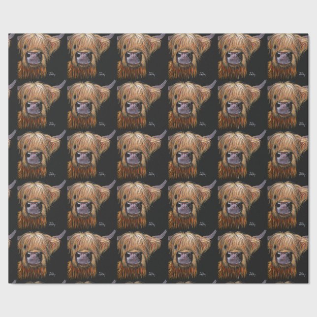 Highland Cow 'Henry' Wrapping Paper (Seam)