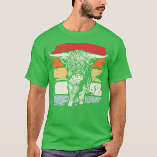 Highland Cow Highland Cows Retro T-Shirt