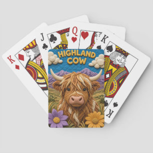 Highland Cow Highland Moor Modern KlayKoo Playing Cards
