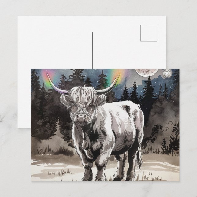 Highland Cow in the Forest Postcard (Front/Back)