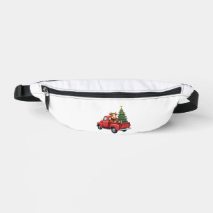 Highland Cow in Truck Farm Farmer Christmas Cow Ca Fanny Pack