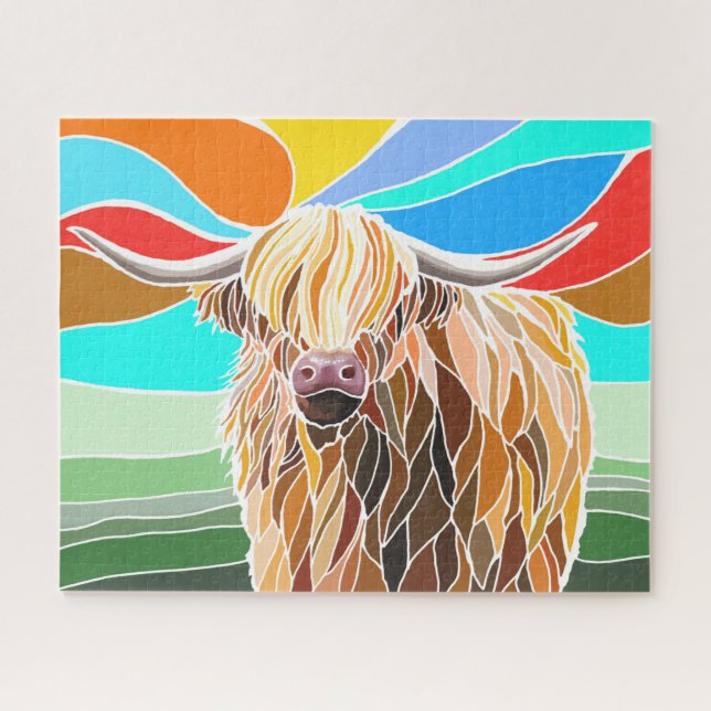 Highland Cow Jigsaw Puzzle (Horizontal)