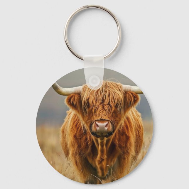 Highland Cow Keychain (Front)