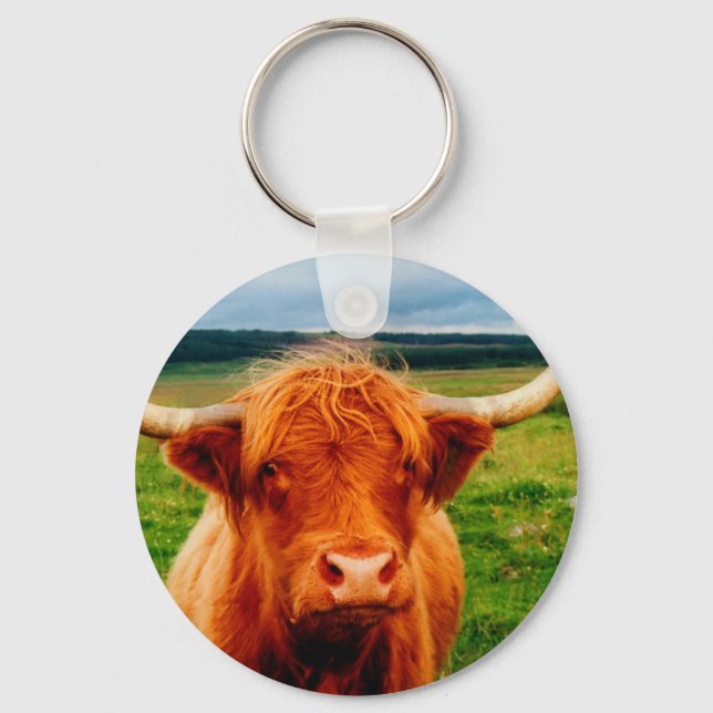 Highland Cow Keychain (Front)