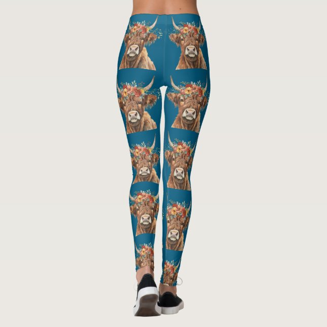 Highland Cow. Leggings (Back)