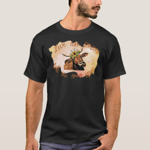 Highland Cow  Live Like Someone Left The Gate Open T-Shirt